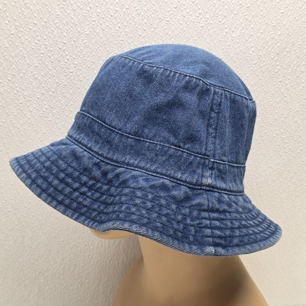 American Eagle Bucket Hat Cap One Size Blue Denim 90s Retro
